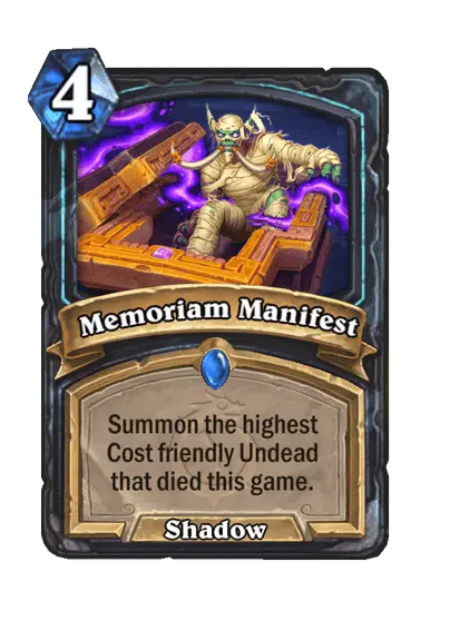Memoriam Manifest
